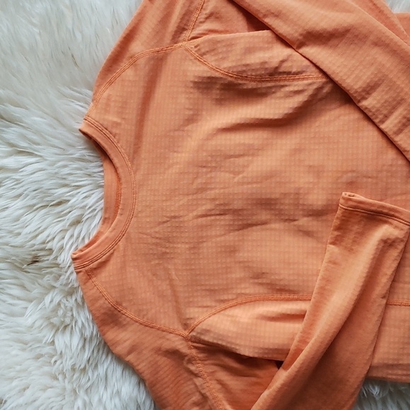 7 Mesh cycling base layer thermal long sleeve small orange - Picture 4 of 11